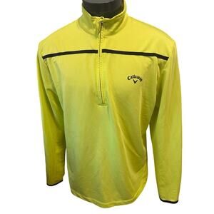 Callaway Weather Series Men’s Large Half ZIP Neon Yellow Pullover